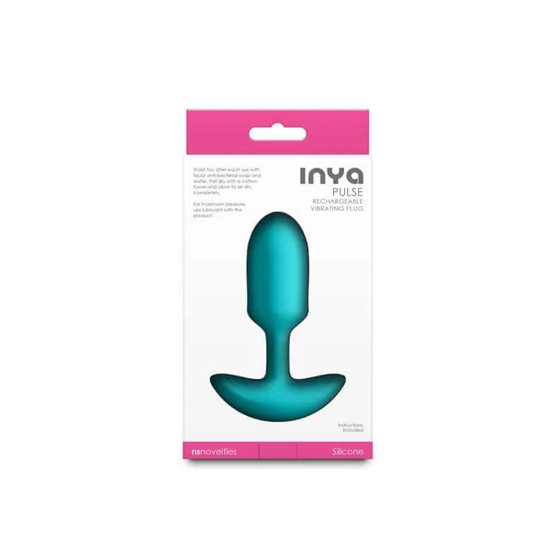INYA Pulse - Teal - Teal 11 cm USB Rechargeable Vibrating Butt Plug NS Novelties Discreet Intimate Essentials.