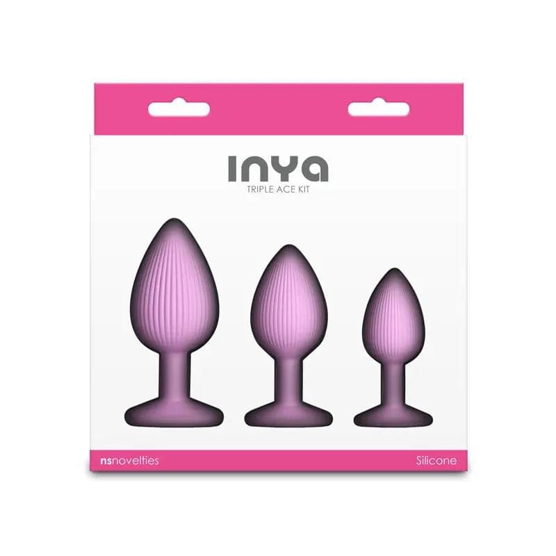 INYA Triple Ace Kit - Blush -  Butt Plugs - Set of 3 Sizes NS Novelties Discreet Intimate Essentials.
