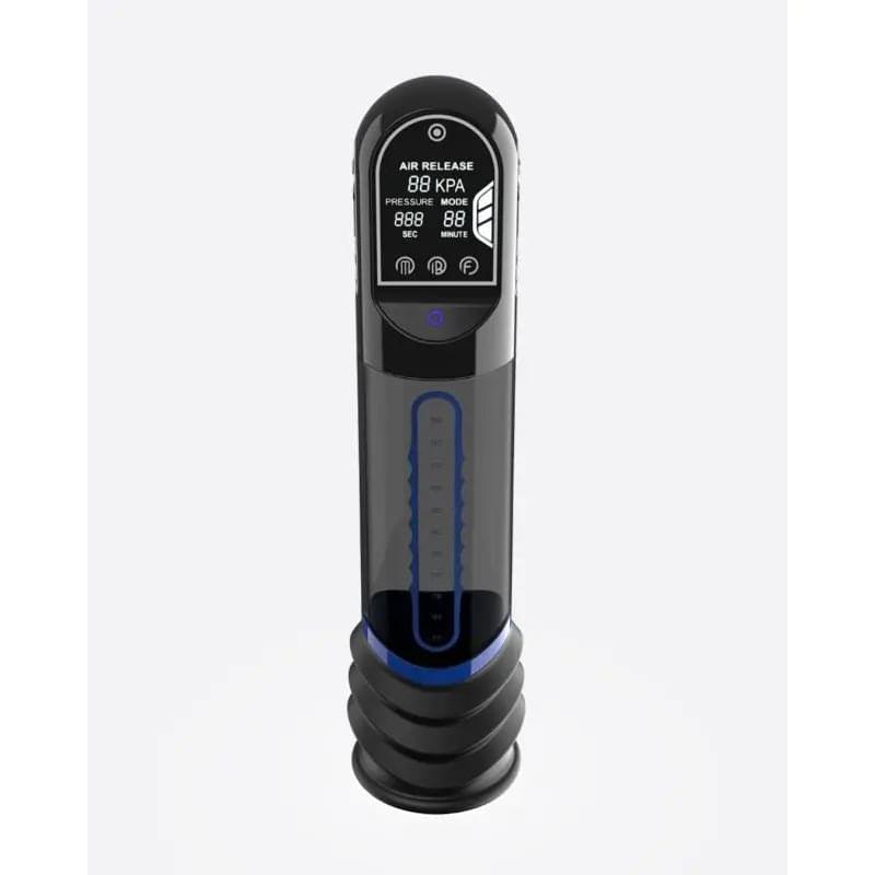 ISP90 Curve Infrared Automatic LCD Penis Pump Blue Peak Performa Discreet Intimate Essentials.