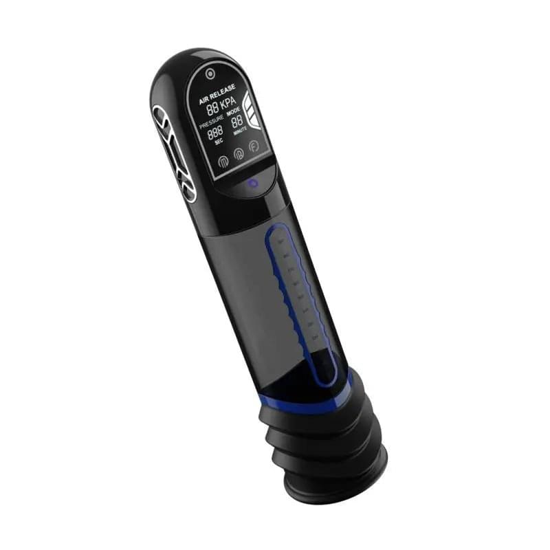 ISP90 Curve Infrared Automatic LCD Penis Pump Blue Peak Performa Discreet Intimate Essentials.