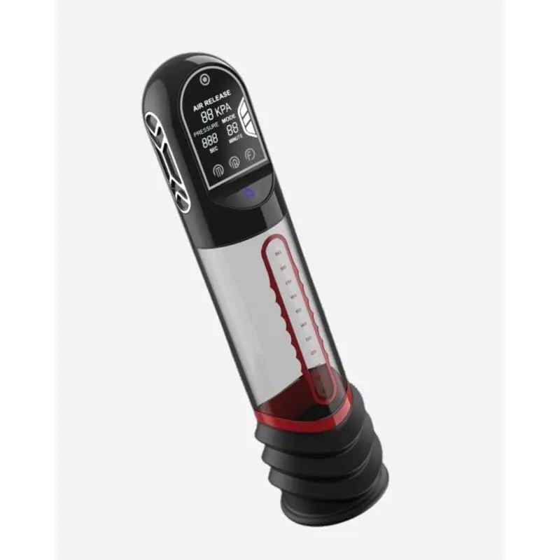 ISP90 Curve Infrared Automatic LCD Penis Pump Red Peak Performa Discreet Intimate Essentials.
