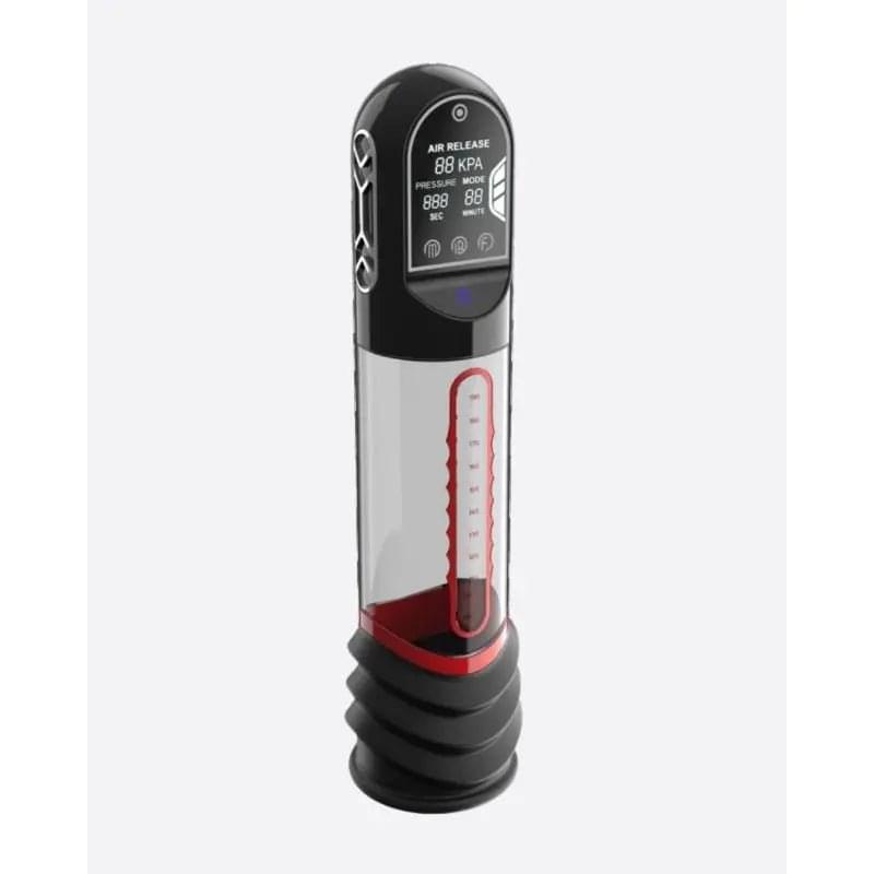 ISP90 Curve Infrared Automatic LCD Penis Pump Red Peak Performa Discreet Intimate Essentials.