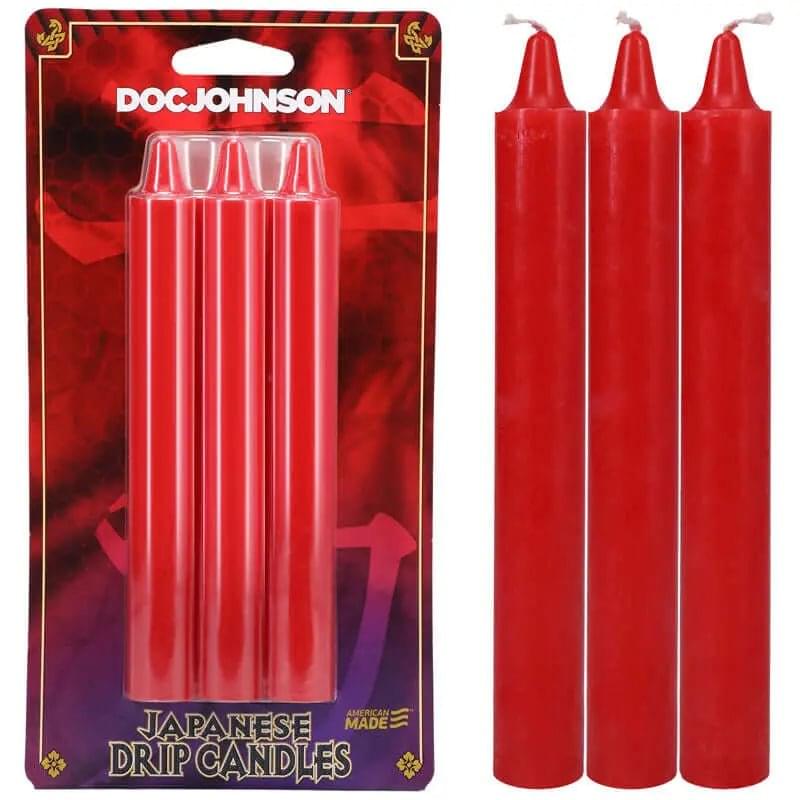 Japanese Drip Candles -  -  3-Pack Doc Johnson Discreet Intimate Essentials.