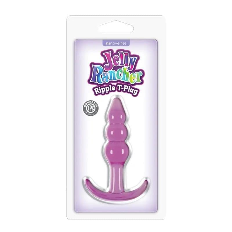 Jelly Rancher Ripple T-Plug -  -  10.9 cm (4.3'') Butt Plug NS Novelties Discreet Intimate Essentials.