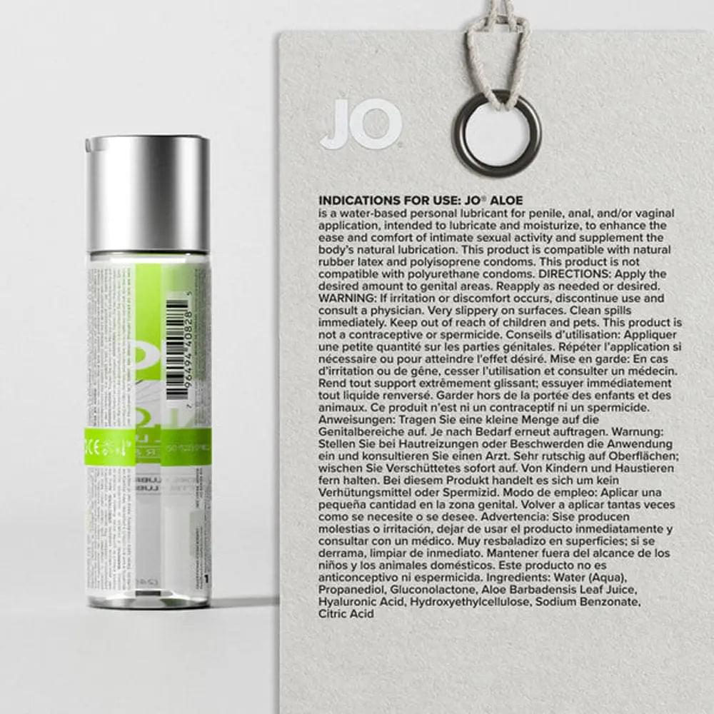 JO Aloe - 120ml - Water Based Lubricant with Aloe - 120 ml Bottle JO Discreet Intimate Essentials.