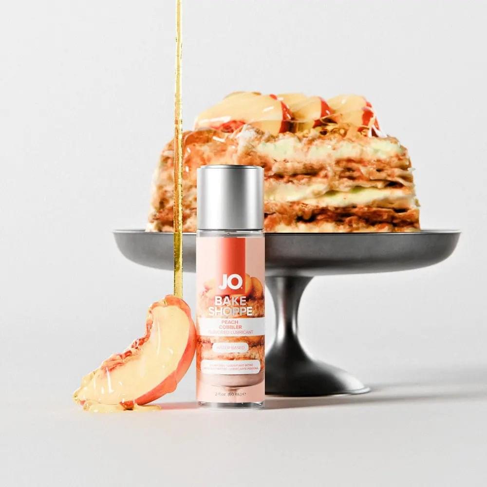 JO Bake Shoppe - Peach Cobbler - Peach Cobbler Flavoured Water Based Lubricant - 60 ml Bottle JO Discreet Intimate Essentials.