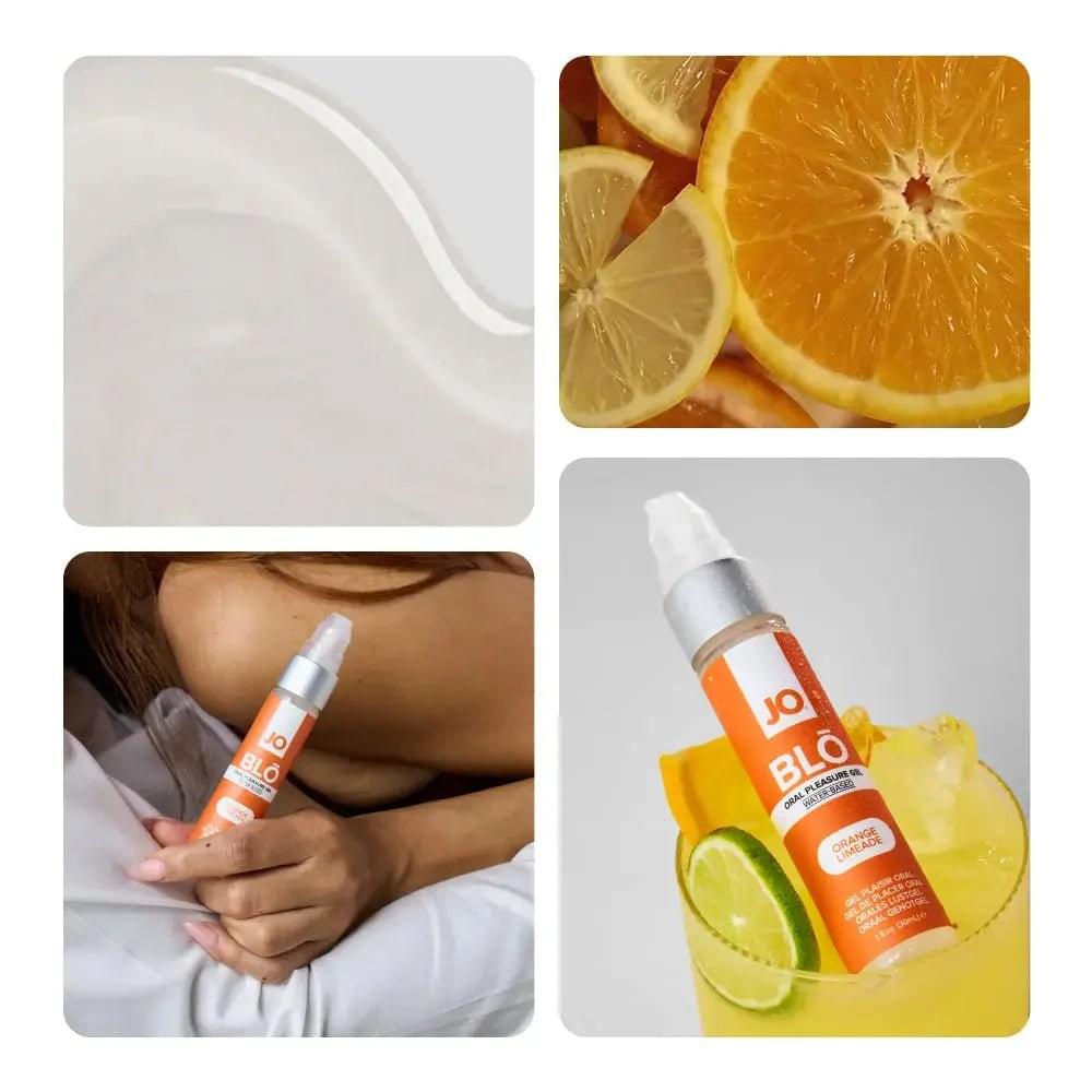 JO Blo Orange Limeade - Orange Limeade Flavoured Oral Pleasure Gel - 30 ml Bottle JO Discreet Intimate Essentials.