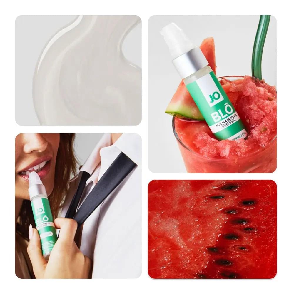 JO Blo Watermelon - Watermelon Flavoured Oral Pleasure Gel - 30 ml Bottle JO Discreet Intimate Essentials.