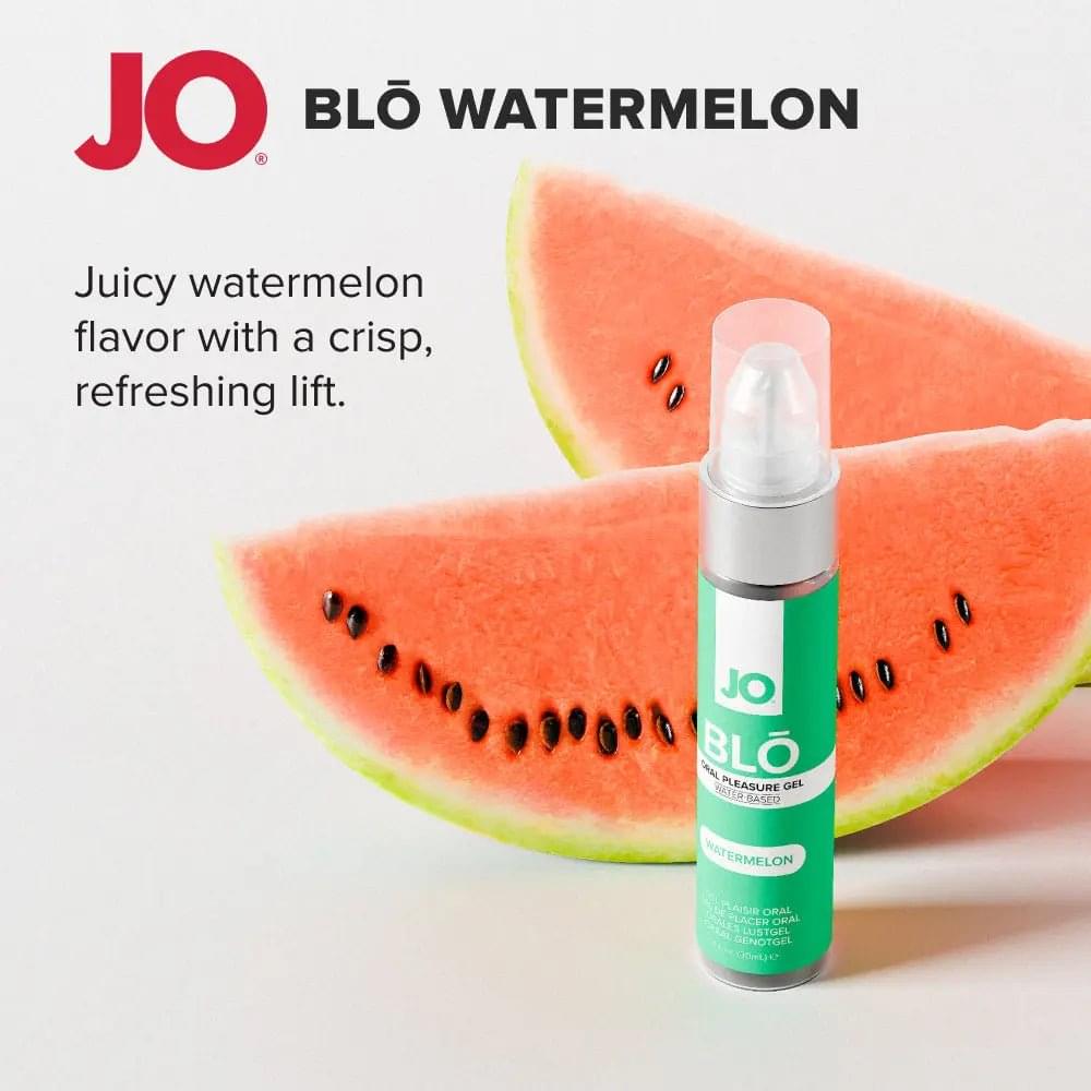 JO Blo Watermelon - Watermelon Flavoured Oral Pleasure Gel - 30 ml Bottle JO Discreet Intimate Essentials.