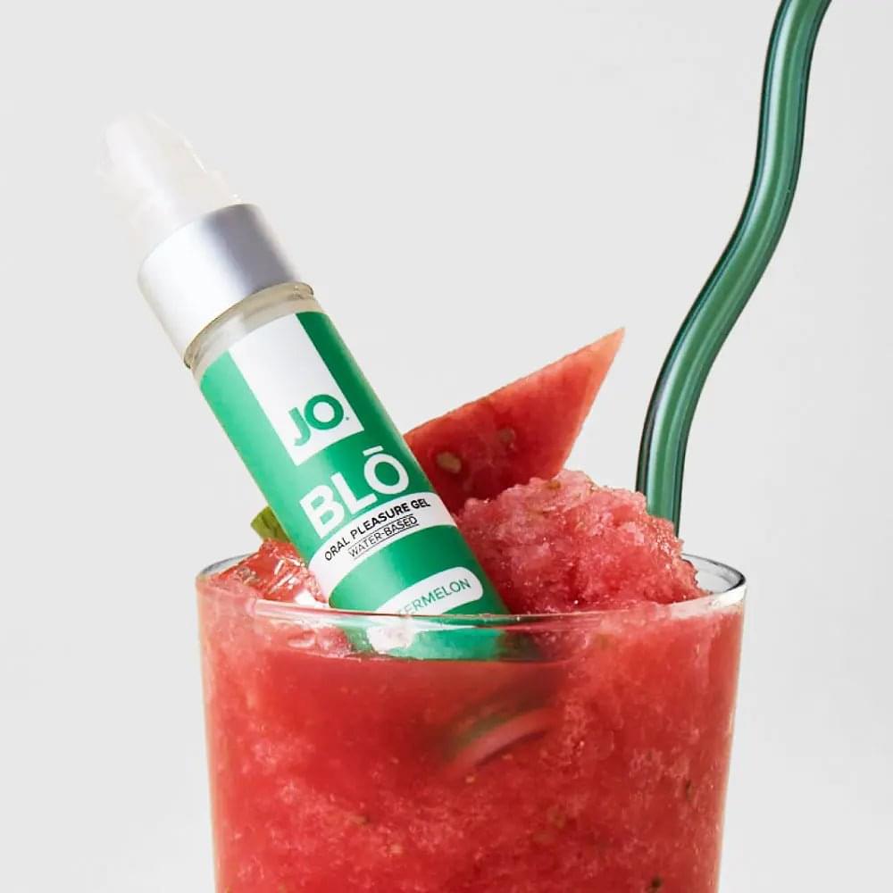 JO Blo Watermelon - Watermelon Flavoured Oral Pleasure Gel - 30 ml Bottle JO Discreet Intimate Essentials.