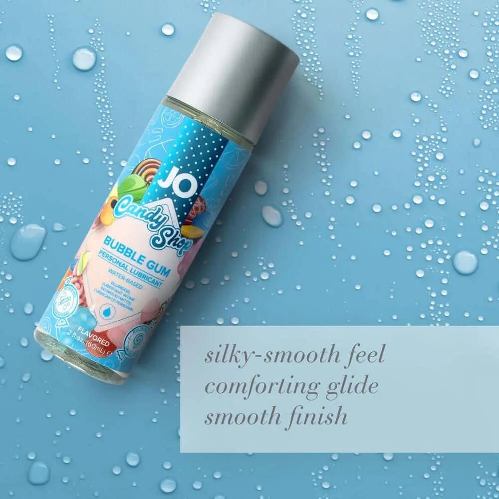 JO Candy Shop Bubblegum Lube - 60 mL - Bubblegum Flavoured Water Based Lubricant - 60 ml Bottle JO Discreet Intimate Essentials.