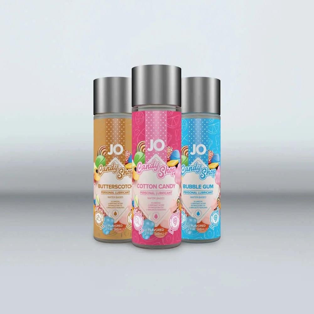 JO Candy Shop Cotton Candy Lube - 60 mL - Cotton Candy Flavoured Water Based Lubricant - 60 ml Bottle JO Discreet Intimate Essentials.