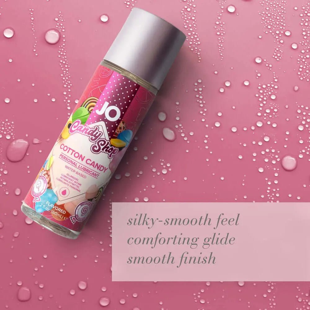 Shop affordable quality JO Candy Shop Cotton Candy Lube - 60 mL - Cotton Candy Flavoured Water Based Lubricant - 60 ml Bottle - Discreet Intimate Essentials - LOTIONS & LUBES - JO