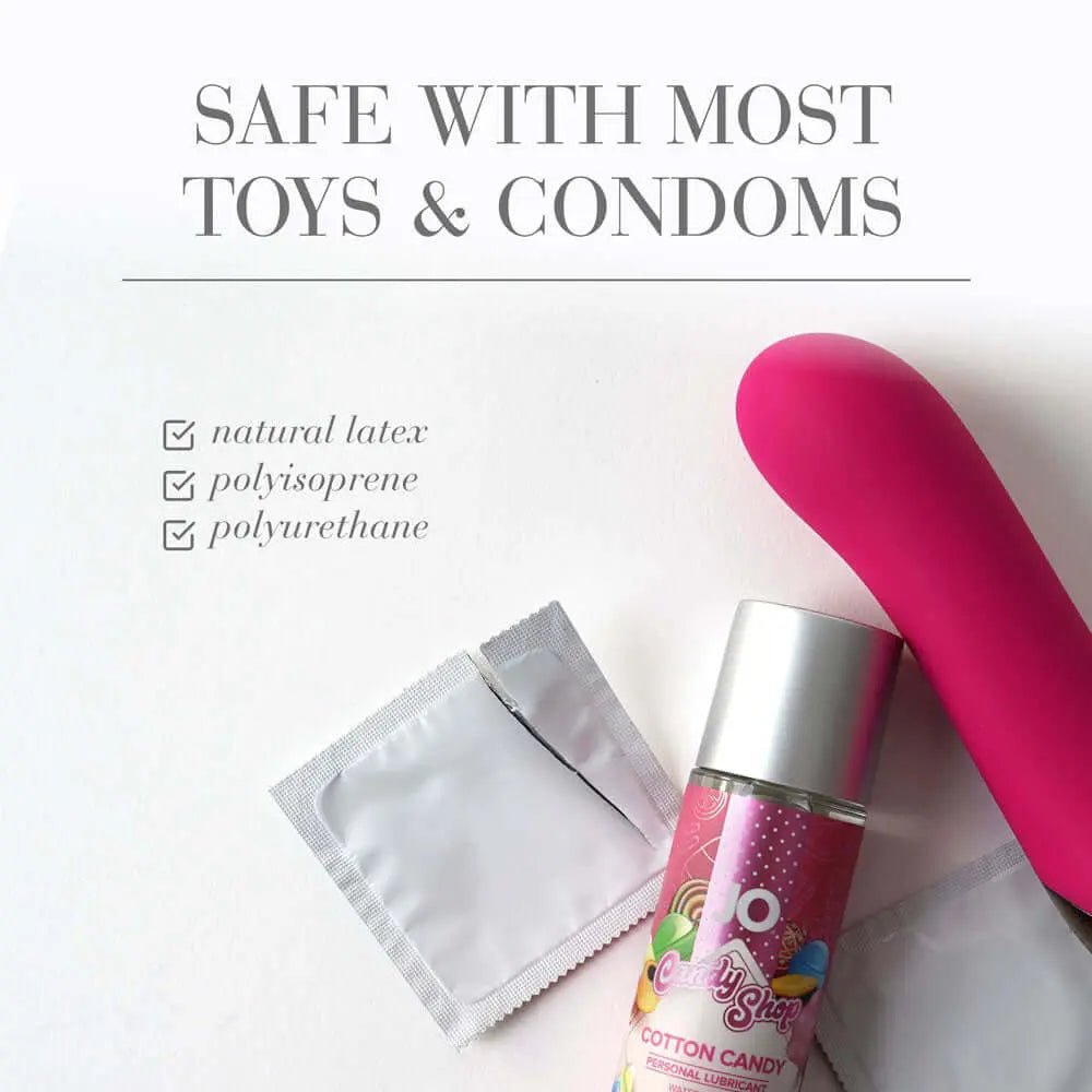 Shop affordable quality JO Candy Shop Cotton Candy Lube - 60 mL - Cotton Candy Flavoured Water Based Lubricant - 60 ml Bottle - Discreet Intimate Essentials - LOTIONS & LUBES - JO