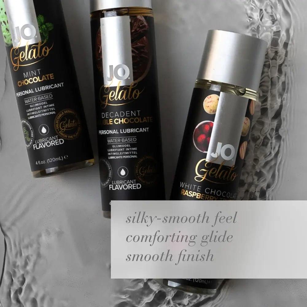 JO Gelato Decadent Double Chocolate Lubricant - 120 mL - Chocolate Flavoured Water Based Lubricant - 120 ml Bottle JO Discreet Intimate Essentials.