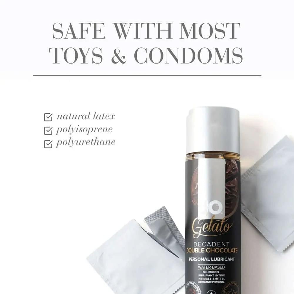 JO Gelato Decadent Double Chocolate Lubricant - 30 mL - Chocolate Flavoured Water Based Lubricant - 30 ml Bottle JO Discreet Intimate Essentials.