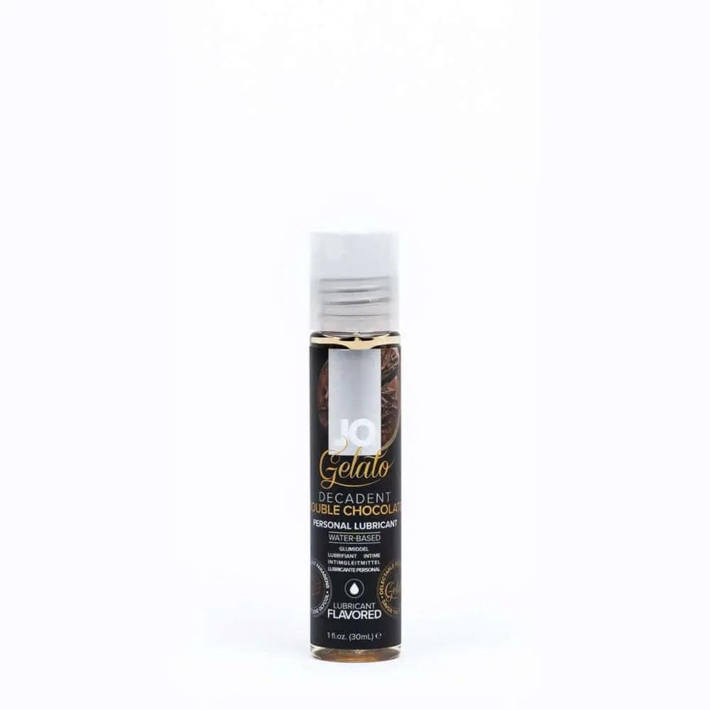 JO Gelato Decadent Double Chocolate Lubricant - 30 mL - Chocolate Flavoured Water Based Lubricant - 30 ml Bottle JO Discreet Intimate Essentials.