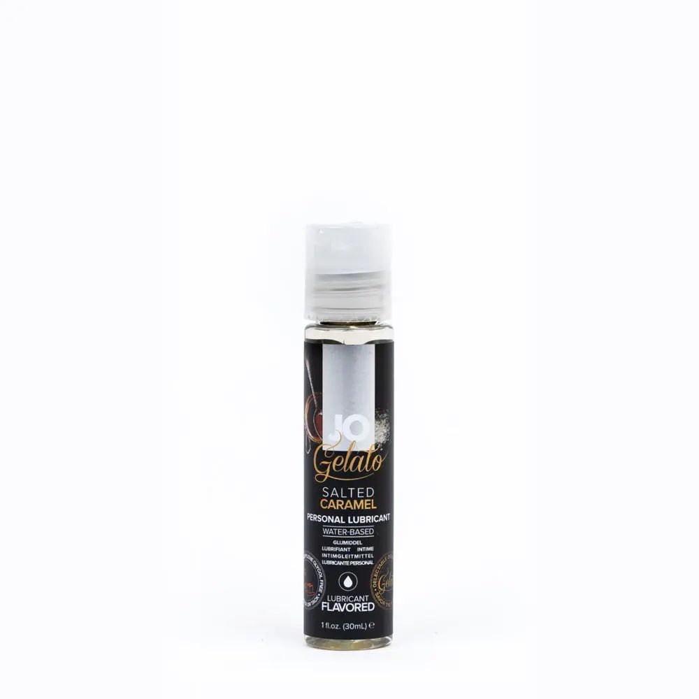 Shop affordable quality JO Gelato Salted Caramel Lube - 30 mL - Salted Caramel Flavoured Water Based Lubricant - 30 ml Bottle - Discreet Intimate Essentials - LOTIONS & LUBES - JO