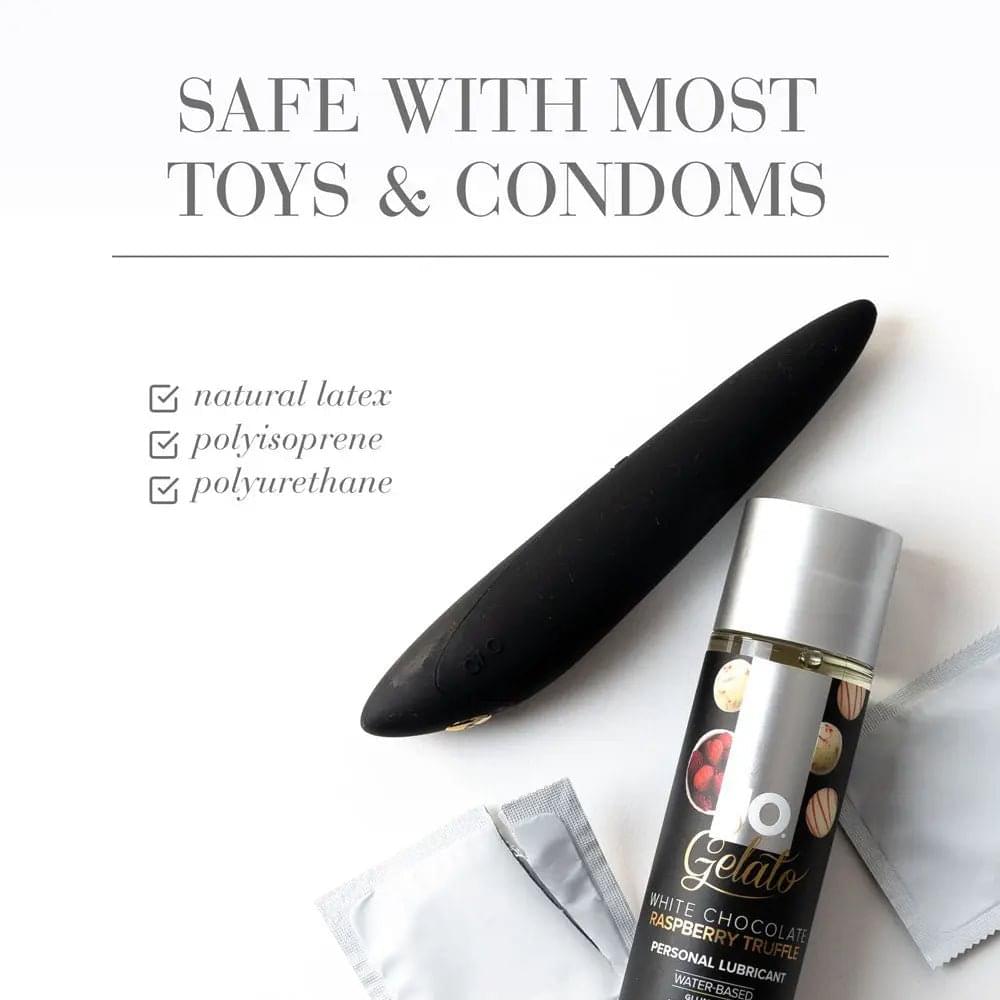 JO Gelato White Chocolate Raspberry Lube - 120 mL - White Chocolate Raspberry Flavoured Water Based Lubricant - 120 ml Bottle JO Discreet Intimate Essentials.