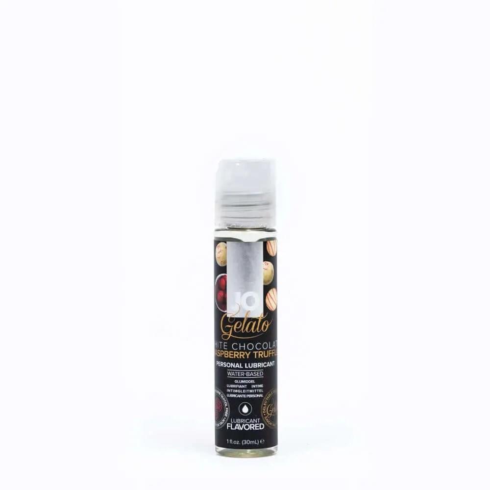 JO Gelato White Chocolate Raspberry Lube - 30 mL - White Chocolate Raspberry Flavoured Water Based Lubricant - 30 ml Bottle JO Discreet Intimate Essentials.