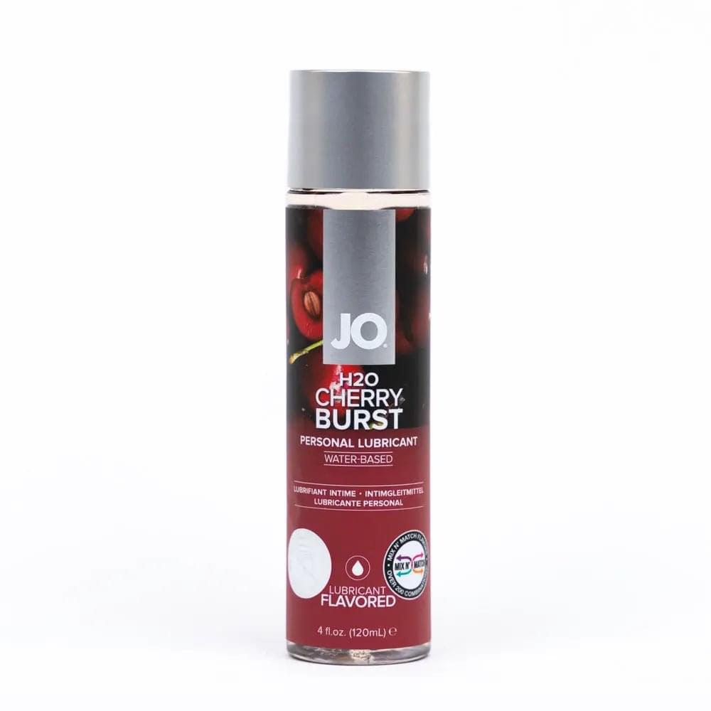 JO H2O Cherry Burst Lube - 120 mL - Cherry Flavoured Water Based Lubricant - 120 ml Bottle JO Discreet Intimate Essentials.
