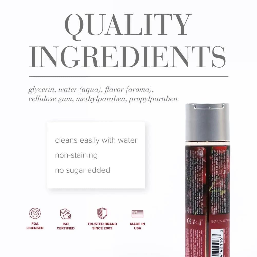 JO H2O Cherry Burst Lube - 120 mL - Cherry Flavoured Water Based Lubricant - 120 ml Bottle JO Discreet Intimate Essentials.