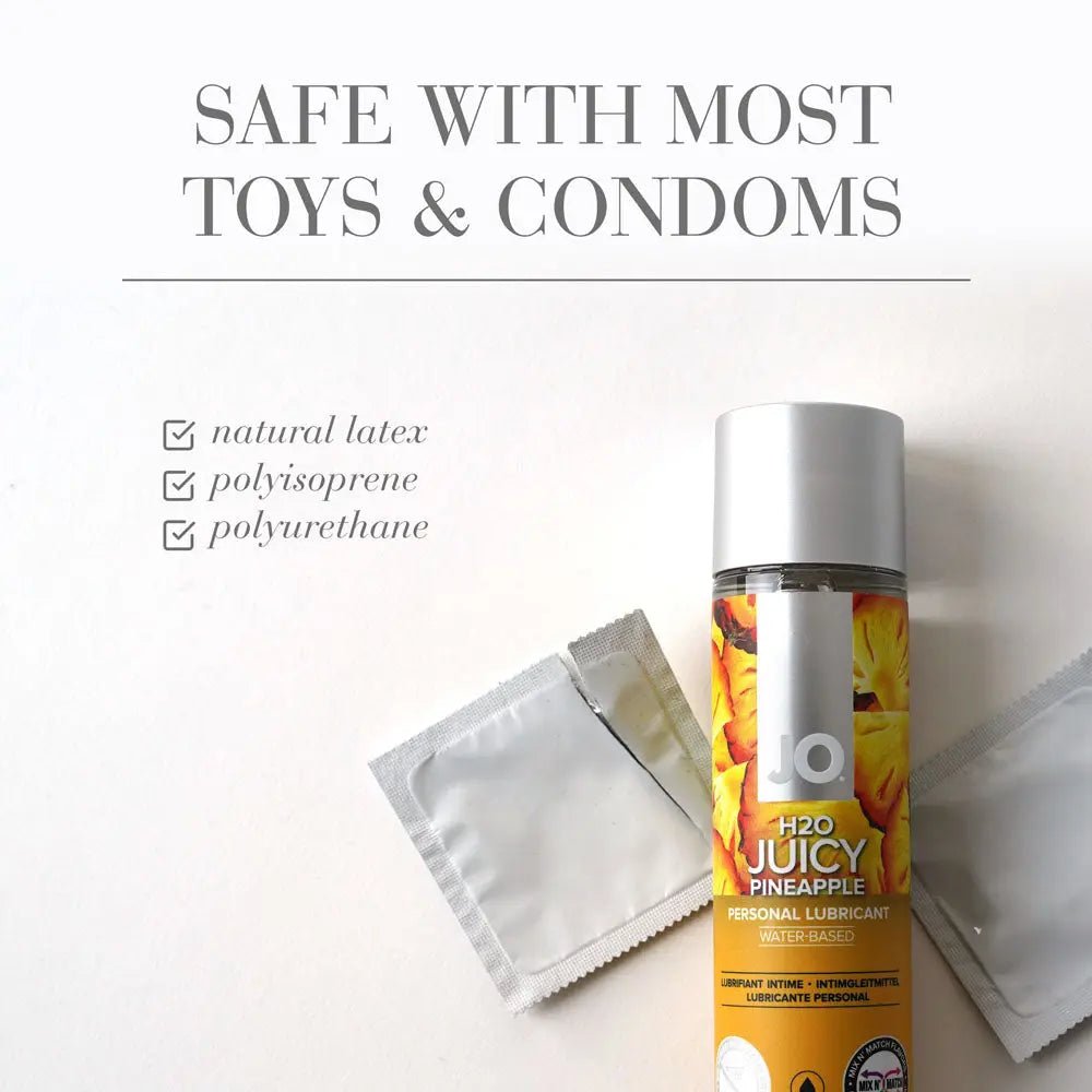 Shop affordable quality JO H2O Juicy Pineapple Lube - 120 mL - Pineapple Flavoured Water Based Lubricant - 30 ml Bottle - Discreet Intimate Essentials - LOTIONS & LUBES - JO