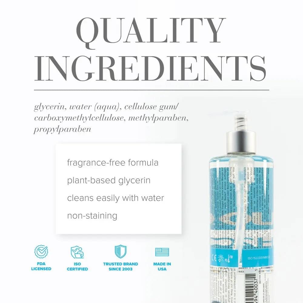 JO H2O Original Lube - 480 mL - Water Based Lubricant - 480 ml Bottle JO Discreet Intimate Essentials.