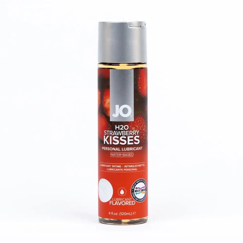 Shop affordable quality JO H2O Strawberry Kisses Lube - 120 mL - Strawberry Flavoured Water Based Lubricant - 120 ml Bottle - Discreet Intimate Essentials - LOTIONS & LUBES - JO