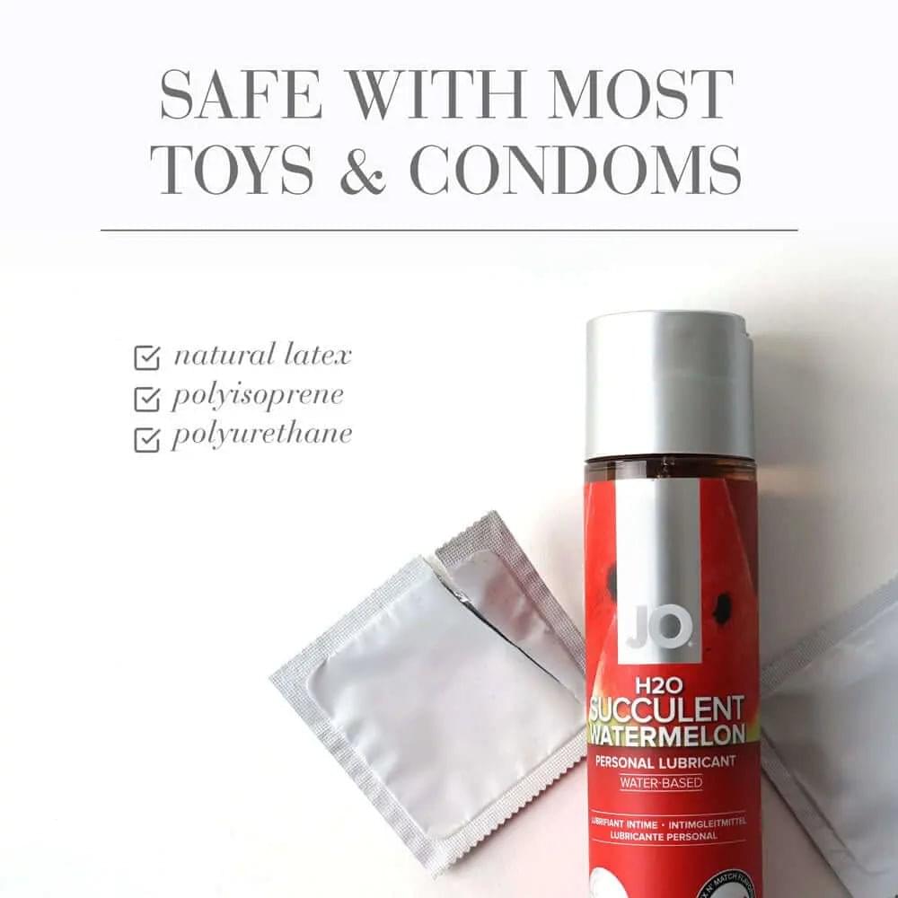 JO H2O Succulent Watermelon Lube - 30 mL - Watermelon Flavoured Water Based Lubricant - 30 ml Bottle JO Discreet Intimate Essentials.