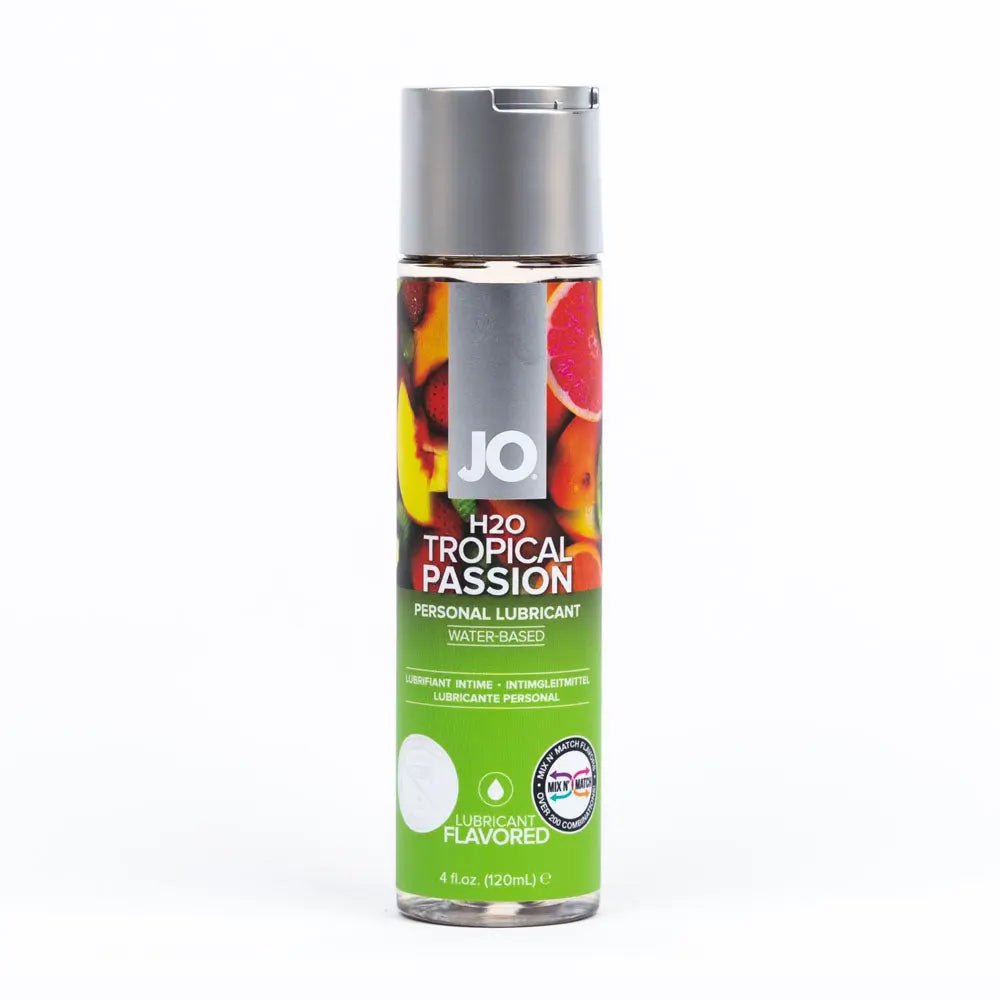 Shop affordable quality JO H2O Tropical Passion Lube - 120 mL - Tropical Flavoured Water Based Lubricant - 120 ml Bottle - Discreet Intimate Essentials - LOTIONS & LUBES - JO