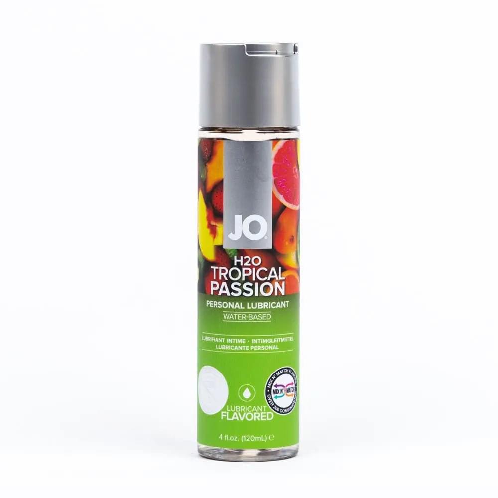 JO H2O Tropical Passion Lube - 120 mL - Tropical Flavoured Water Based Lubricant - 120 ml Bottle JO Discreet Intimate Essentials.