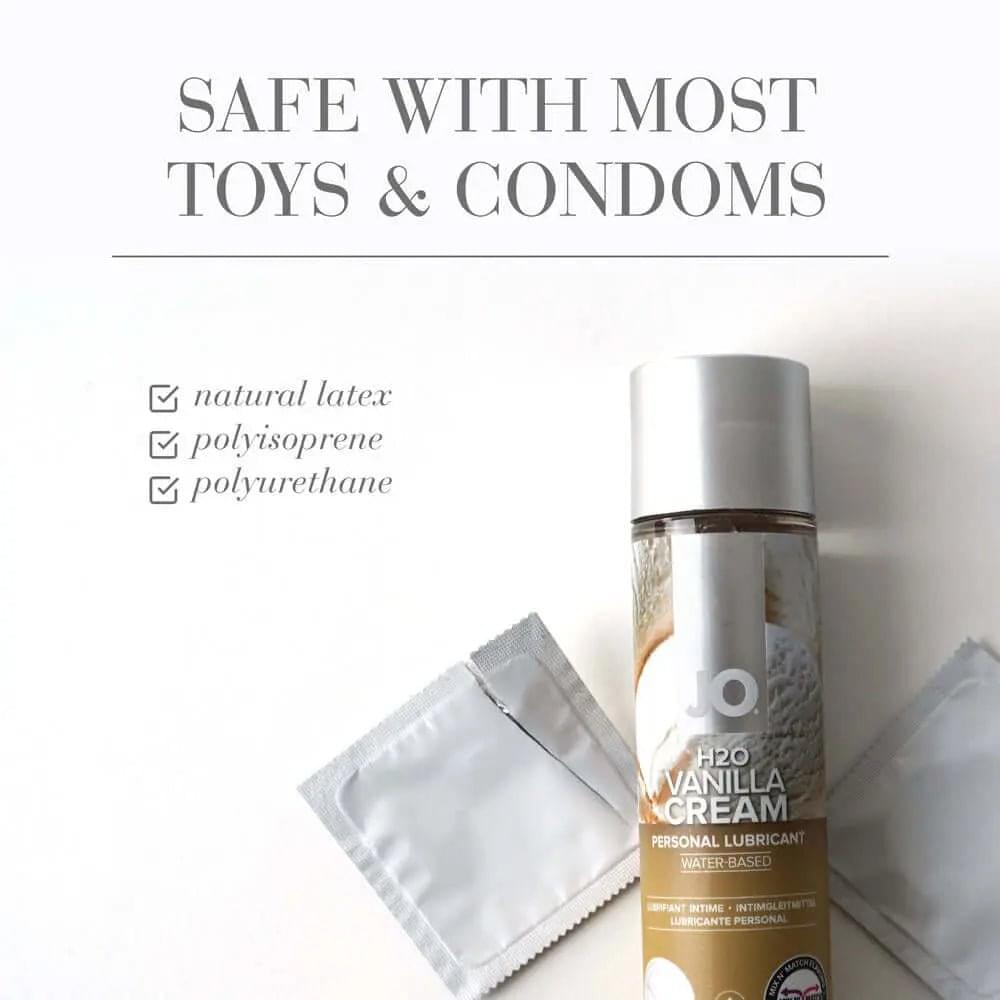 JO H2O Vanilla Cream Lube - 30 mL - Vanilla Flavoured Water Based Lubricant - 30 ml Bottle JO Discreet Intimate Essentials.