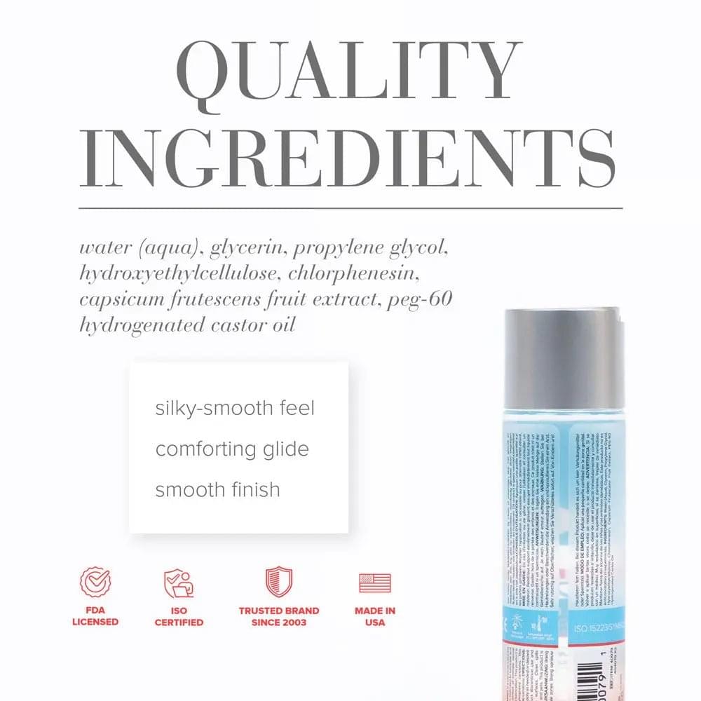 JO H2O Warming Lube - 120 mL - Water Based Warming Lubricant - 120 ml Bottle JO Discreet Intimate Essentials.
