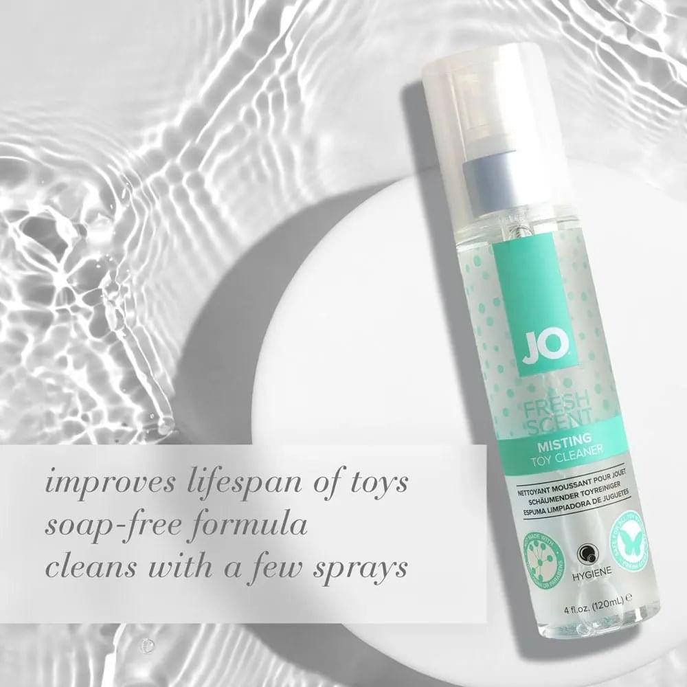 JO Misting Toy Cleaner - 120 mL - Misting Toy Cleaner - 120 ml Spray Bottle JO Discreet Intimate Essentials.