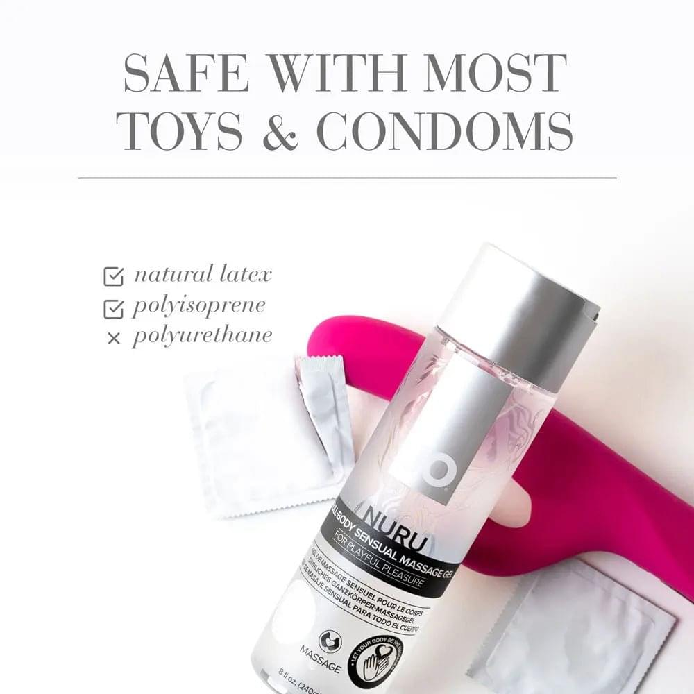 JO Nuru Massage Gel - 240ml - Nuru Massage Lubricant - 240 ml Bottle JO Discreet Intimate Essentials.