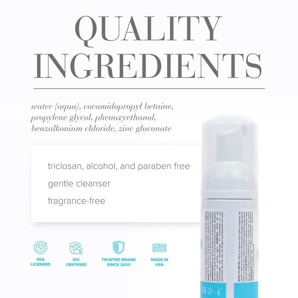 JO Refresh Foaming Toy Cleaner - 207 mL - Foaming Toy Cleaner - 207 ml Bottle JO Discreet Intimate Essentials.