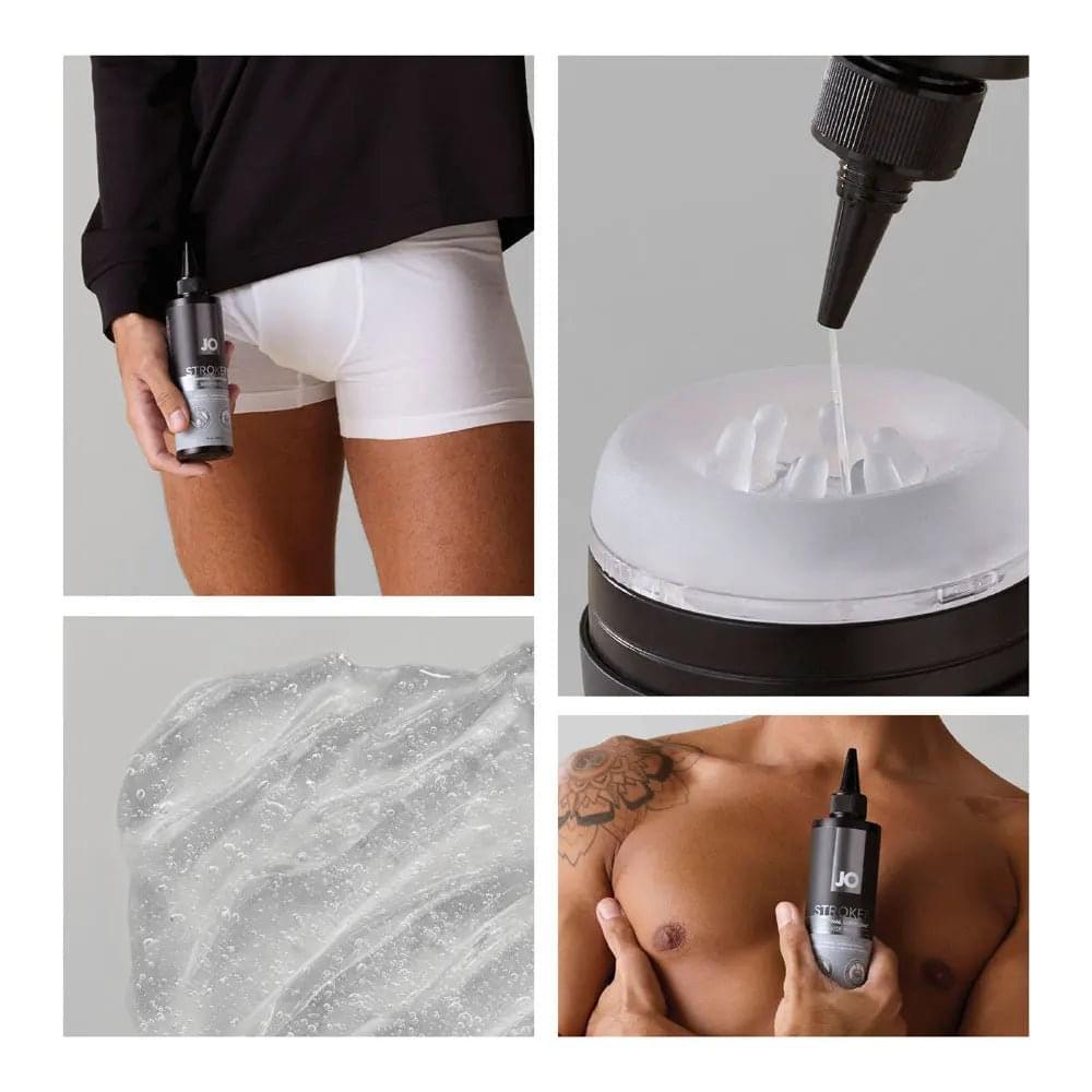 JO Stroker Lube - 240ml - Water Based Stroker Lubricant - 240 ml Bottle JO Discreet Intimate Essentials.