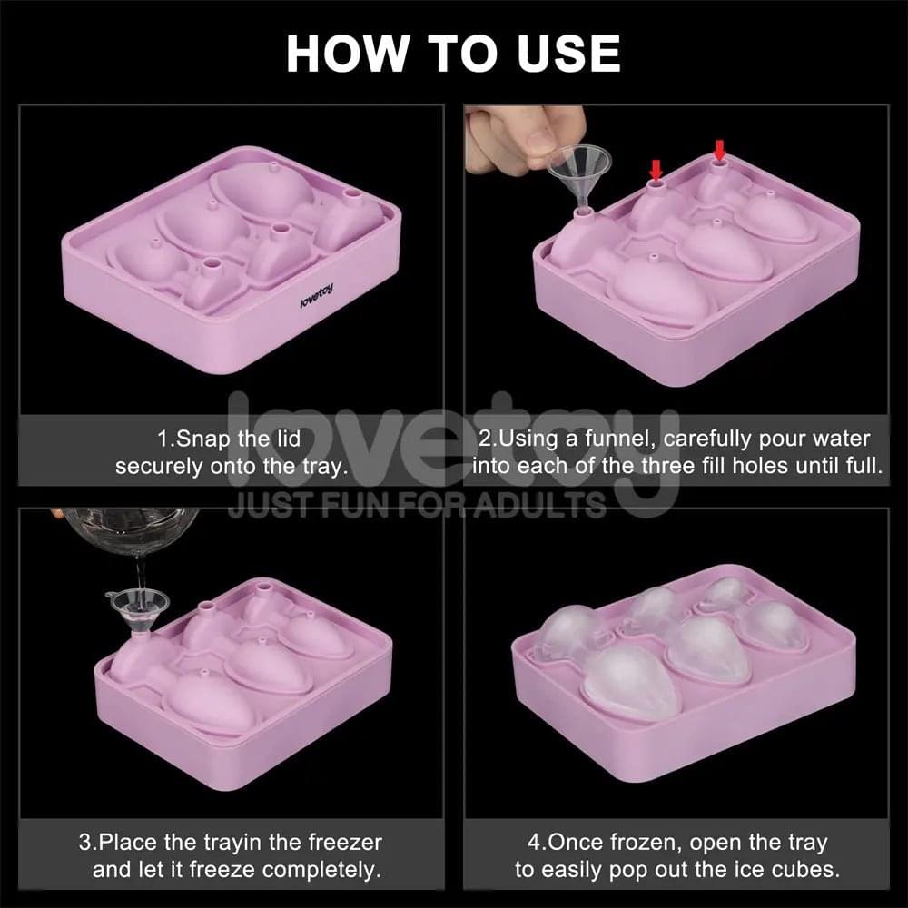 Jokes & Parties Butt Plug Silicone Ice Tray - Novelty Ice Tray Lovetoy Discreet Intimate Essentials.