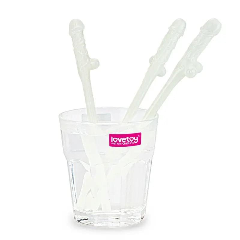 Jokes & Parties Glow In The Dark Willy Straws - Glow in Dark Dicky Straws - Set of 9 Lovetoy Discreet Intimate Essentials.