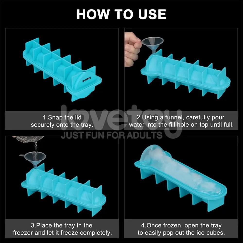 Jokes & Parties Realistic Penis Silicone Ice Tray - Novelty Ice Tray Lovetoy Discreet Intimate Essentials.