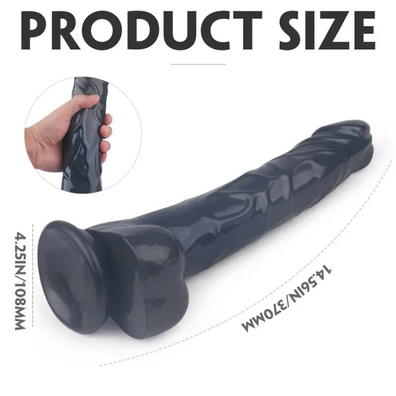 King Kong Dong w Balls Black XXL S-Hande Discreet Intimate Essentials.