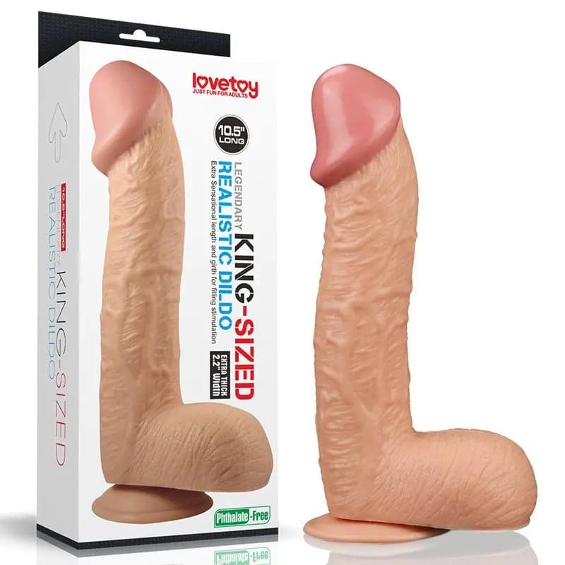 King Size 10.5'' Realistic Dildo -  26.7 cm Dong Lovetoy Discreet Intimate Essentials.