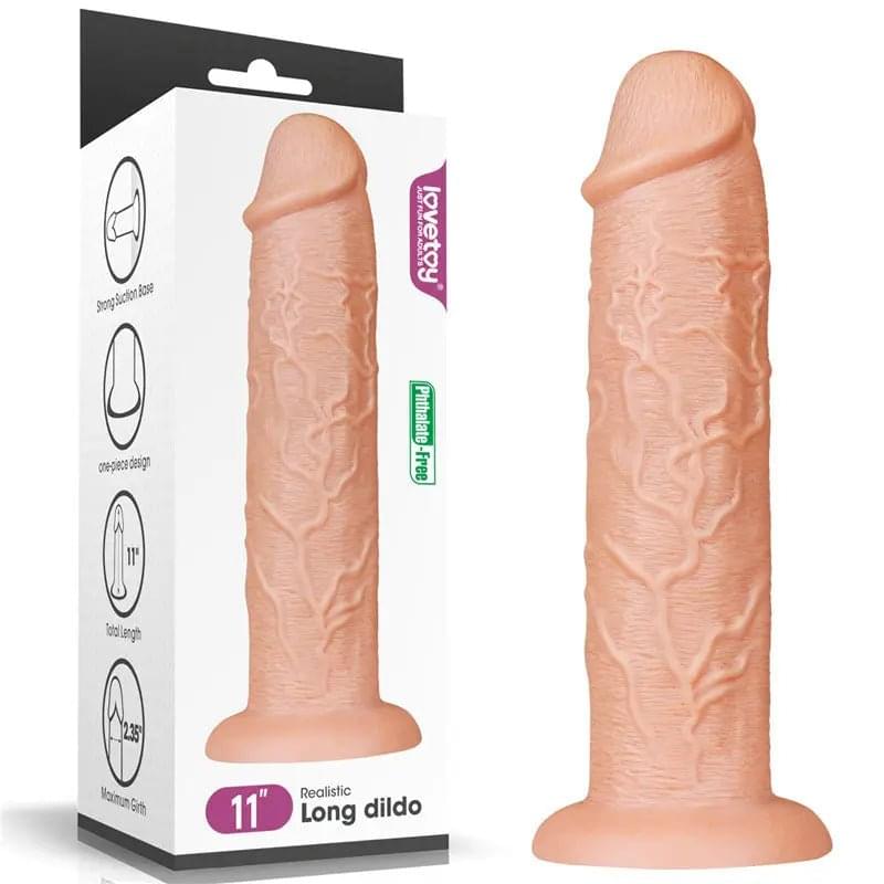 King Size 11'' Realistic Dildo -  28 cm Dong Lovetoy Discreet Intimate Essentials.