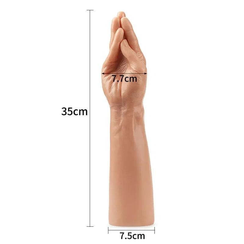 King Sized 13.5'' Realistic Magic Hand -  36 cm Hand Dildo Lovetoy Discreet Intimate Essentials.