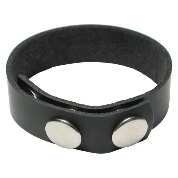 KinkLab 3 Snap Cock Ring -  Leather Adjustable Cock Ring Stockroom Discreet Intimate Essentials.
