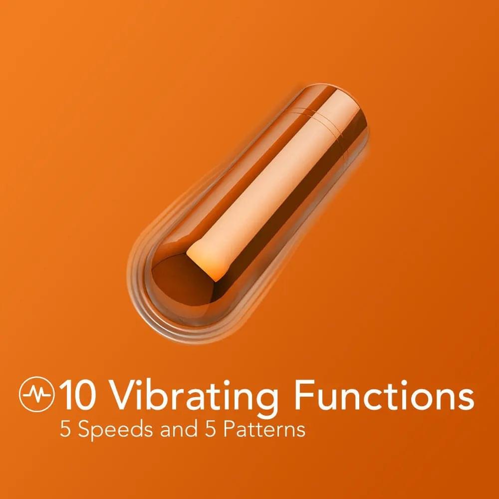 Kool Vibes - Rechargeable Mini Bullet - Tangerine - Orange 6.4 cm USB Rechargeable Bullet Blush Novelties Discreet Intimate Essentials.