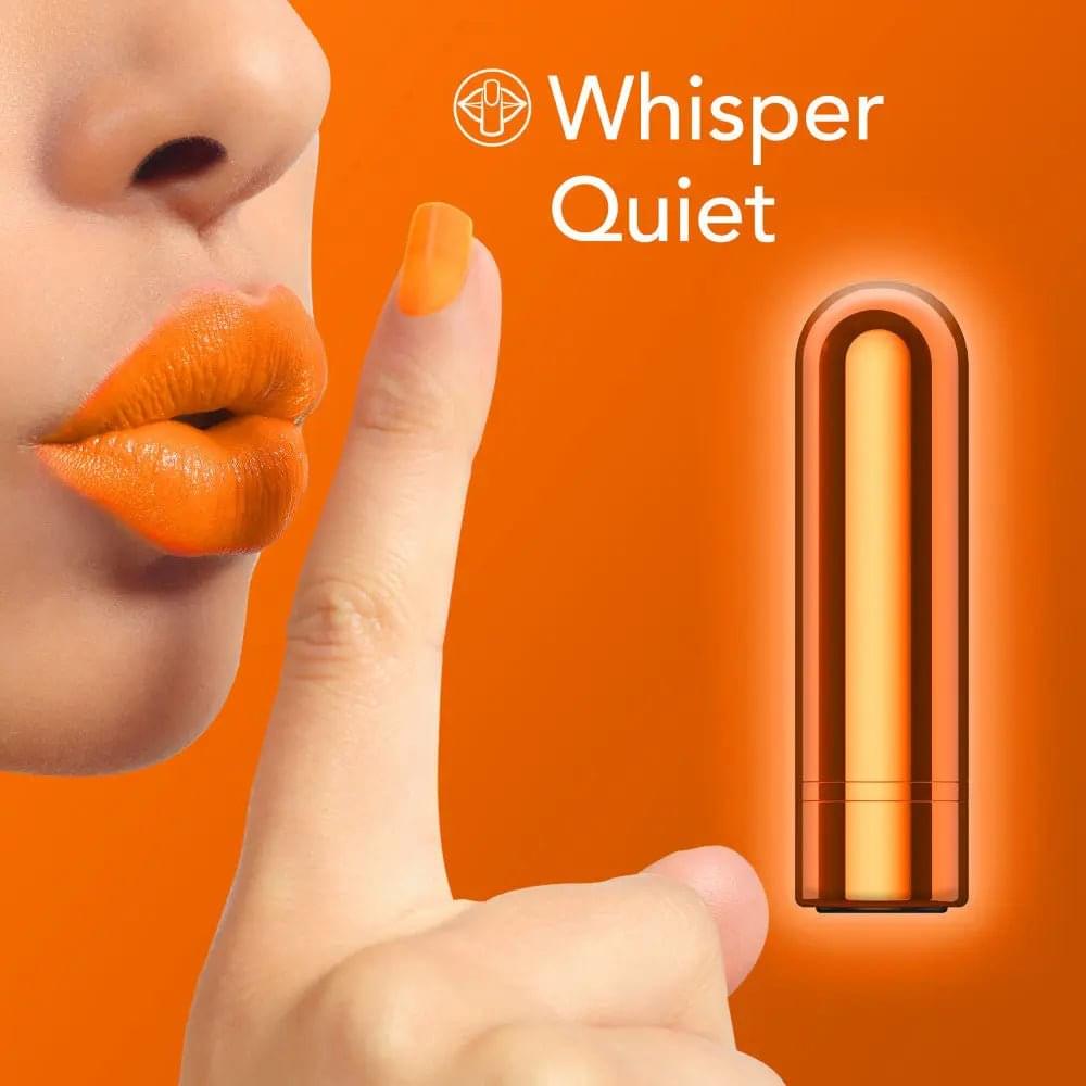 Kool Vibes - Rechargeable Mini Bullet - Tangerine - Orange 6.4 cm USB Rechargeable Bullet Blush Novelties Discreet Intimate Essentials.