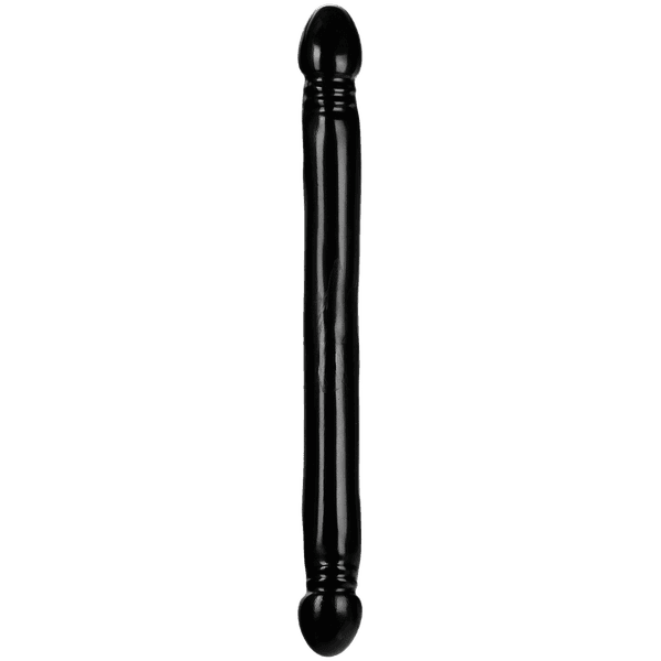 The Classic Double Header Dong - 18" - Smooth (Black)