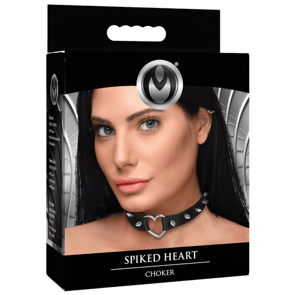 Spiked Heart Choker (Black)